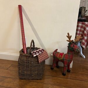 Vintage Grapevine Gathering Basket